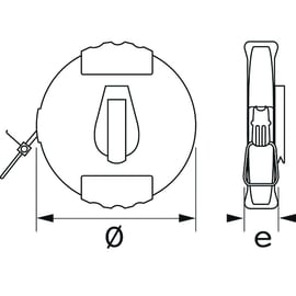 Mesure longue ruban fibre de verre - 20 m