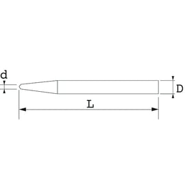 Pointeau standard corps moleté