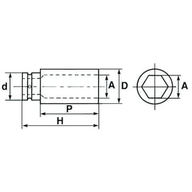 Douille impact 1/2" longue 6 pans NS