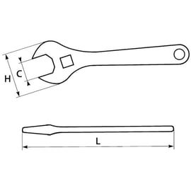 Clé à molette 54C - 12" chromé satiné