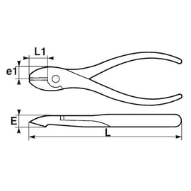 Pince coupante diagonale haute performance isolée 1 000 V 232-TI 160 mm