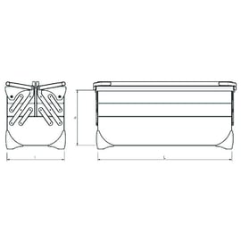 Caisse à outils textile 5 compartiments Vide - 470 x 200 x 200 mm