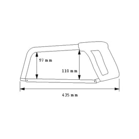 Scie métaux SAMSOCUT avec manche bimatière 435 mm