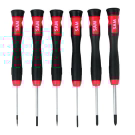 Coffret de 6 tournevis de précision à empreinte Phillips® et Plat