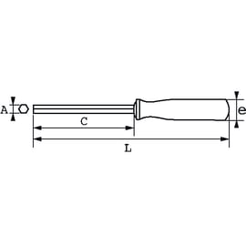 Clé à douille 6 pans SAMSOFORCE manche bimatière