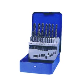 Coffret de 19 forets métaux laminés HSS - Plage de diamètres 1 à 10 mm