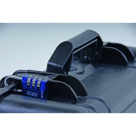 Cadenas à combinaison 3 molettes aluminium 145/30 largeur 31,5 mm bleu