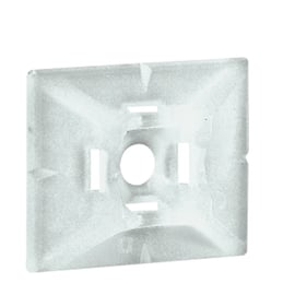 Embase pour collier d'installation et de câblage adhésive - largeur 4,6 mm max. - incolore