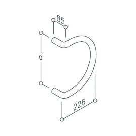 Poignée de tirage nylon STG95 filetée percée blanc