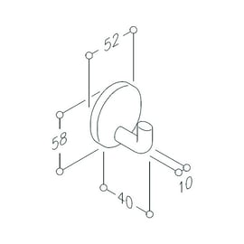 Patère murale WH75 nylon