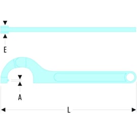 Clé à ergots articulée 126A