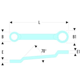 Clé polygonale contrecoudée 55A