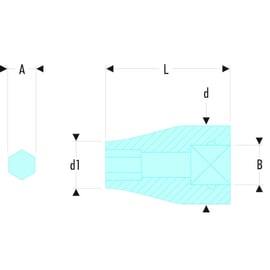 Douille porte-embout à jonc de retenue série S