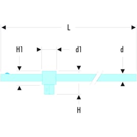 Poignée de serrage coulissante M.120A - 1" - 500 mm