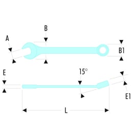 Clé mixte courte métrique OGV® série 39