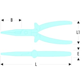 Pince à becs demi-ronds isolé AVSE