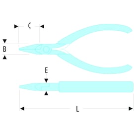 Pince à becs MICRO-TECH® 432.MT - 120 mm - Longueur des becs : 26 mm