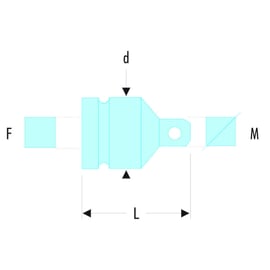 Réducteur Impact NM - 75 mm - 1" - 3/4"