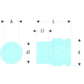 Douille impact 6 pans NM