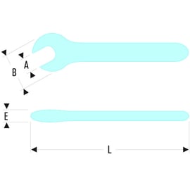 Clé à fourche isolée 1 000 V 46.10AVSE 10 mm