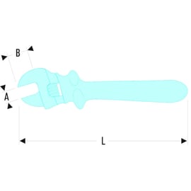 Clé à molette isolée 1000V 113.AVSE 27 mm gainée bruni 8"