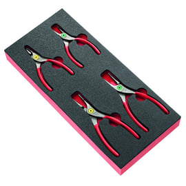 Module de 4 pinces à circlips intérieurs à becs droits 10 à 60 mm et extérieurs 12 à 60 mm