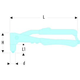 Pince à riveter une main Y.103C - Capacité de sertissage : 3,2-4,8 mm
