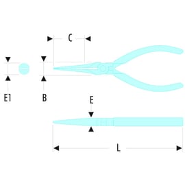 Pince à becs MICRO-TECH® 402.MT - 160 mm - Longueur des becs : 48 mm