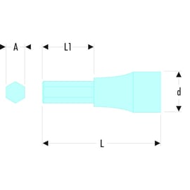 Douille tournevis pour vis 6 pans STM