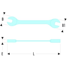 Clé à fourche extra plate 31
