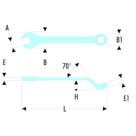 Clé mixte contrecoudée OGV® série 41