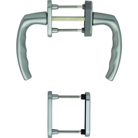 Ensemble sur rosace ovale ATLANTA clé I inox F9