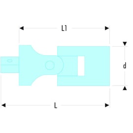 Cardan pour cliquet 3/8" J.240A - 50,7 mm