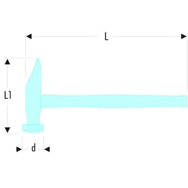 Marteau à garnir tête ronde 860H