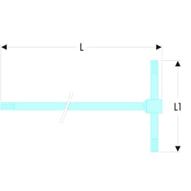 Clé mâle 6 pans à poignée en T 84TC
