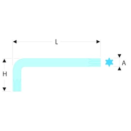 Clé mâle courte Torx® 89 - Empreinte : T8