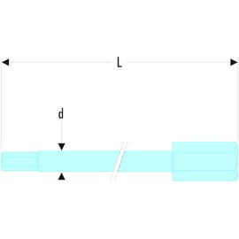 Embout de vissage 6 pans creux métrique long EHL