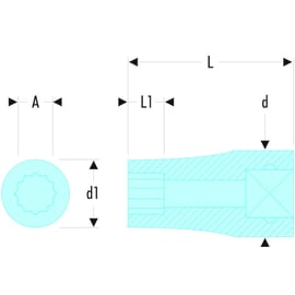 Douille 12 pans à profil OGV® 3/4" série K