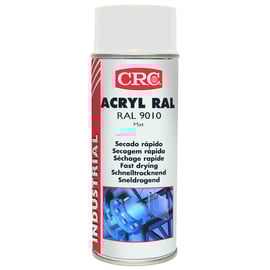 Peinture ACRYL RAL aérosol - blanc RAL 9010 - mat - 400 mL