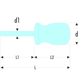Tournevis ISORYL Phillips® APB - PH1 x 40 mm