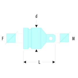 Augmentateur impact NJ.A - 36 mm - 1/2" - 3/8"