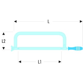 Monture de scie à métaux à archet plat 599