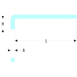 Clé mâle extra-longue tête sphérique 83S