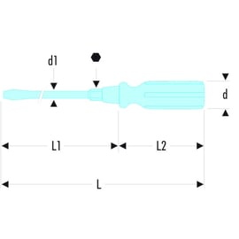 Tournevis Plat avec manche en bois ATHH