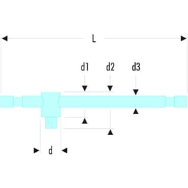 Poignée de serrage coulissante S.120A - 1/2" - 275 mm