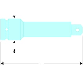 Rallonge impact 1/2" NS - 250 mm