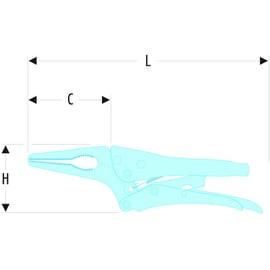 Pince-étau automatique 582.7 bec long 7"