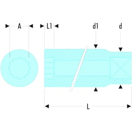 Douille 12 pans Série R