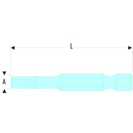 Embout de vissage empreinte Torx® long EX Série 6