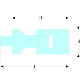 Cardan pour cliquet 1/4" R.240A - 33 mm